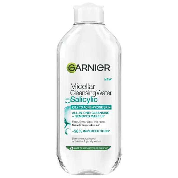 Garnier Salicylic Micellar Cleansing Water All-in-One Apă micelară demachiantă pentru față Volum 400 ml