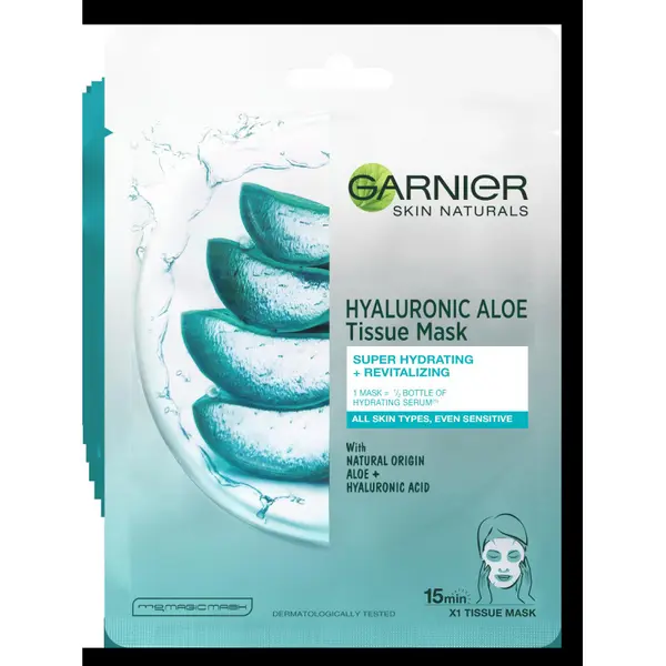 Garnier SKIN NAT HYALURONIC ALOE Mască de față textilă Volum 32 gr