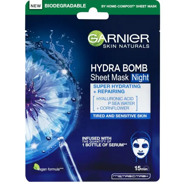 Garnier Skin Naturals Hydra Bomb Night Mask Mască de noapte pentru față Volum 28 gr.