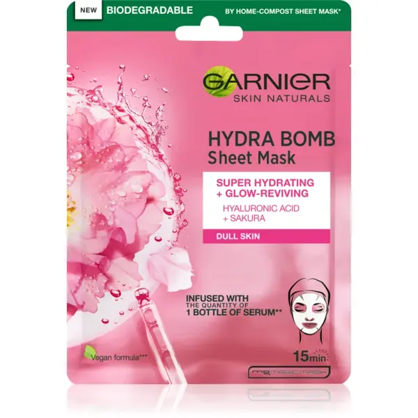 Garnier Textil Masks Hydra Bomb mască textilă hidratantă 28 g