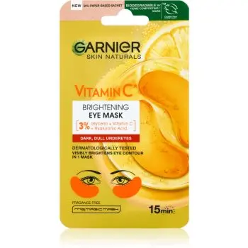 Garnier Textil Masks Vitamin C mască pentru zona ochilor cu efect iluminator