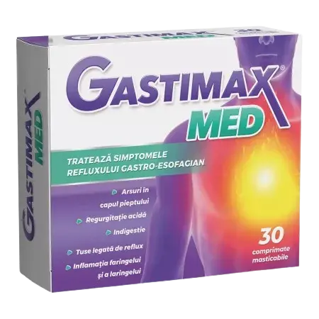 Gastimax Med, 30 comprimate masticabile, Fiterman