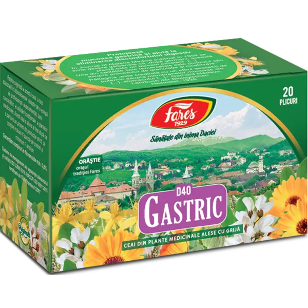 Gastric, D40, ceai la plic, Fares | 20 plicuri