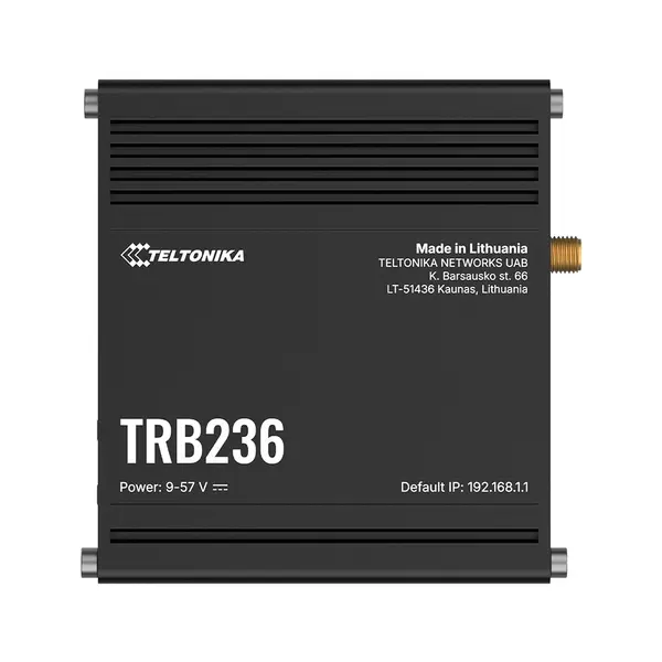 Gateway industrial 4G LTE IoT Teltonika TRB236(CAT4), Dual SIM, Cat4, 450 MHz, Ethernet, RS232, RS485, RMS, 150 Mbps