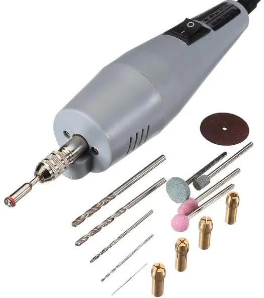 Găuriți HADEX 12V/10W cu accesorii
