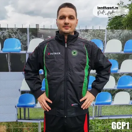 Geaca cu maneci detasabile copii PATRICK GCP1 2XL, NEGRU VERDE ROSU