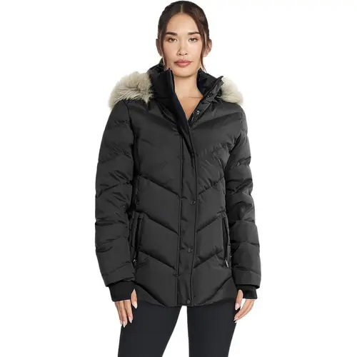 Geaca femei Skechers On-the-GO Cozy Fit Journey Parka JA375-BLK