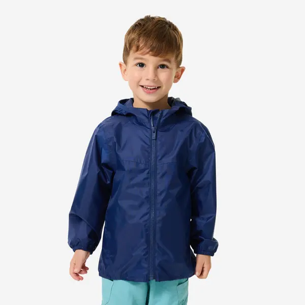 Geacă impermeabilă de drumeție 2-6 ani, copii, MH100 zip kid bleumarin