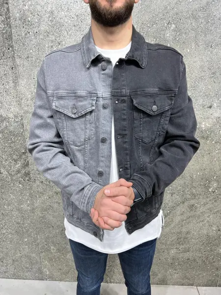GEACA JEANS BICOLOR GREY-BLACK GCAS90(ES8083) (MĂRIME: L)