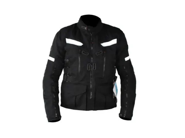 Geaca moto textila lunga PGS REVITI, protectii coloana, coate si umeri, culoare negru, marime M