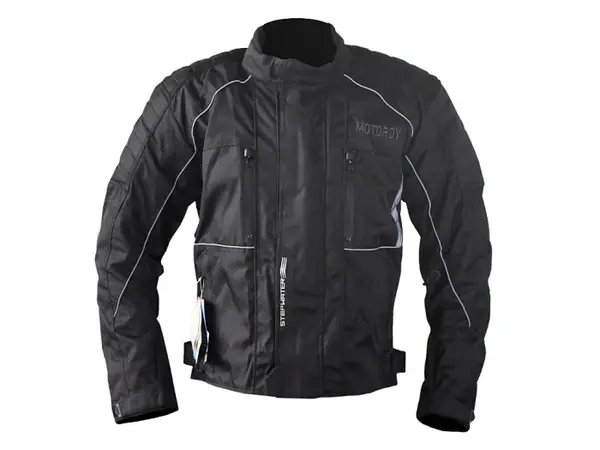 Geaca moto textila NAL-1108 protectii coloana, coate si umeri, culoare negru, marime M