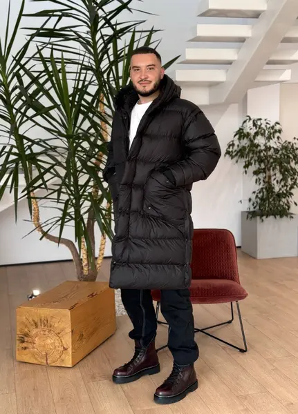 GEACA PARKA YAKUZA 3 LONG BLACK GCAS88(10031) (MĂRIME: L)