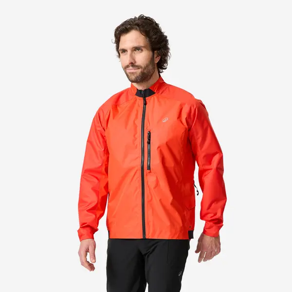 Geacă ploaie ciclism MTB Confort 500 Roșu Bărbați