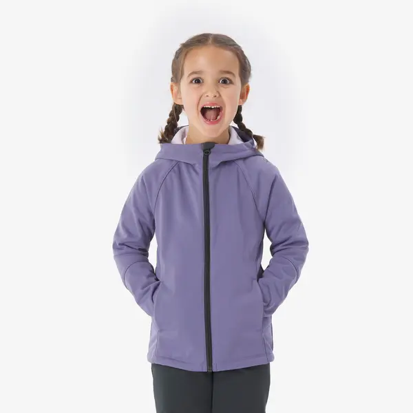 Geacă Softshell Drumeție la munte MH900 Mov Copii 2-6 ani