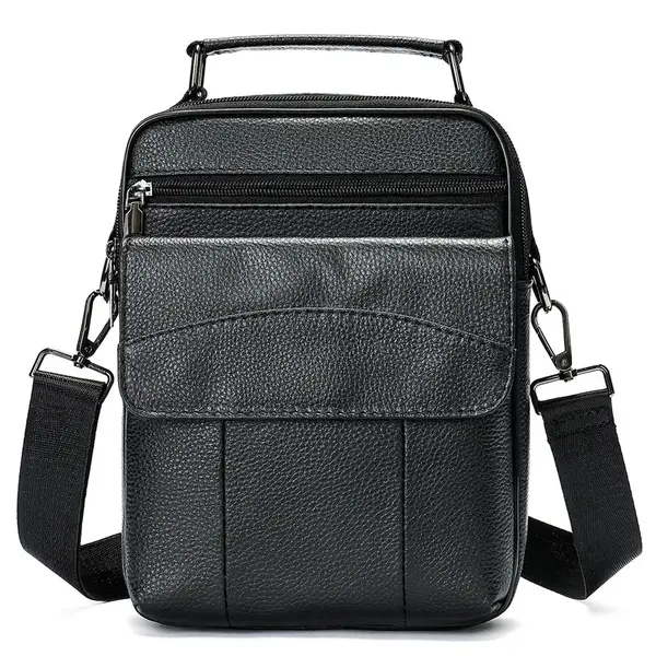 Geanta barbati, Boris GT2244, piele naturala, Negru