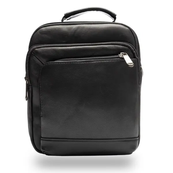 Geanta barbati din piele naturala neagra Oliver