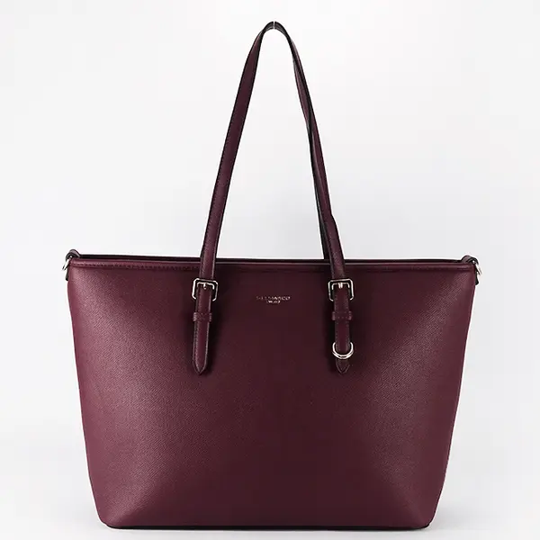 Geanta bordeaux FloraCo Paris de talie mare F1808 16