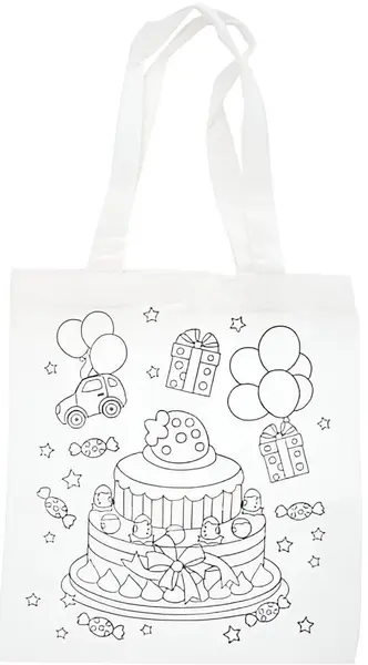 Geantă bumbac de desenat Fandy - Cake