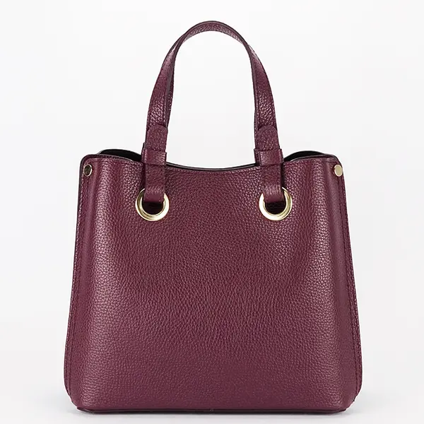 Geanta burgundy medie din piele naturala 8916 129
