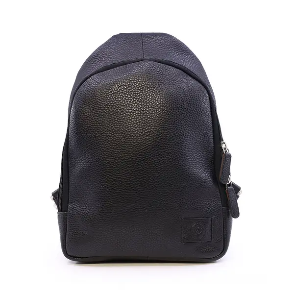 Geantă crossbody bărbați Benvenuti neagră din piele 263BGEA6495N