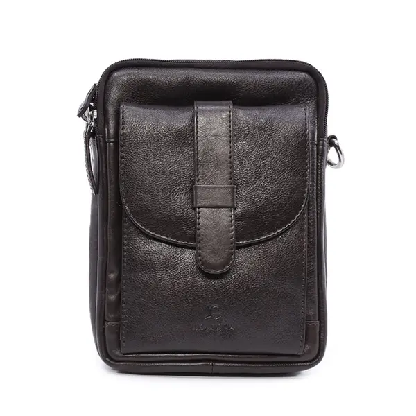 Geantă crossbody bărbati Luca di Gioia neagră din piele 266BGEA6497N