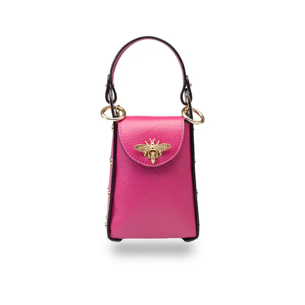 Geantă damă din piele naturala fucsia Sofi