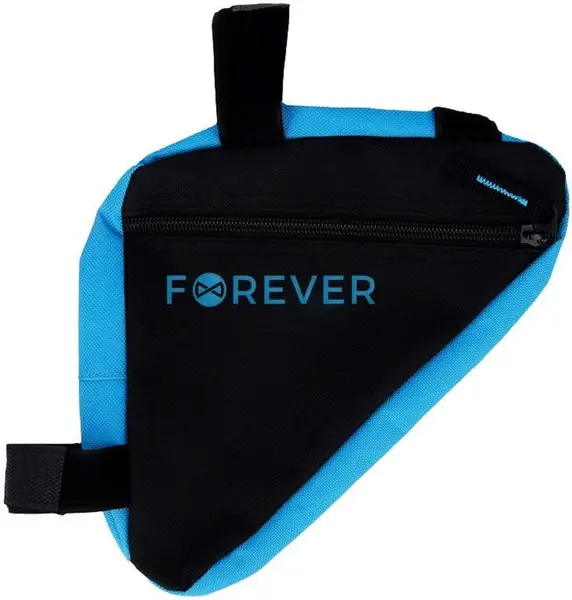 Geantă de bicicletă Forever - Outdoor FB-100, pentru cadru, negru/albastru