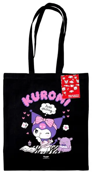 Geantă de cumpărături Pyramid Animation: Sanrio - Kuromi Just Chilling