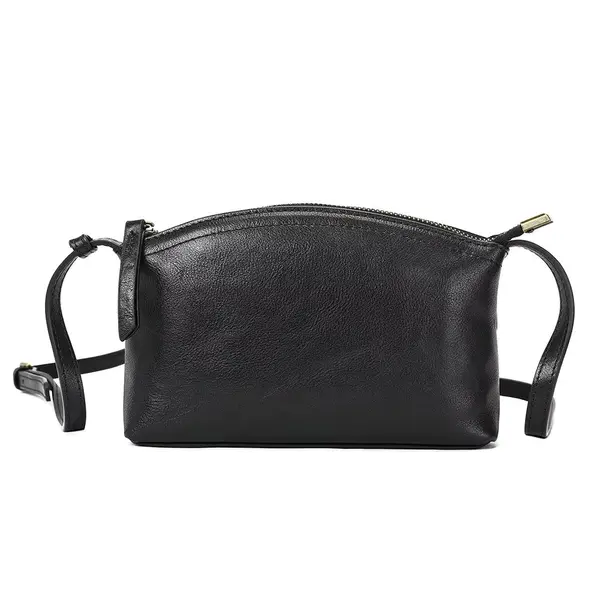 Geanta de dama, Katy GT3824, piele naturala, Negru