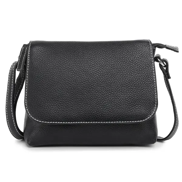 Geanta de dama, Mirabela GT3894, piele naturala, Negru