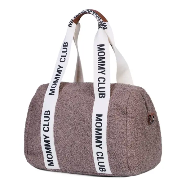 Geanta de infasat Childhome Mommy Club Signature Teddy Soft Brown