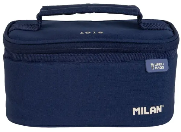 Geantă de prânz Milan 1918 - cu 1 cutie, albastru închis, 1.5 l