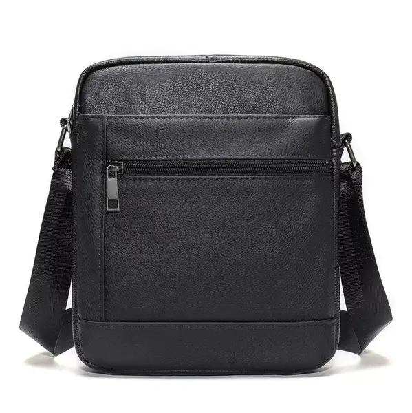 Geanta de umar pentru barbati Mateo GT1819, piele naturala, negru