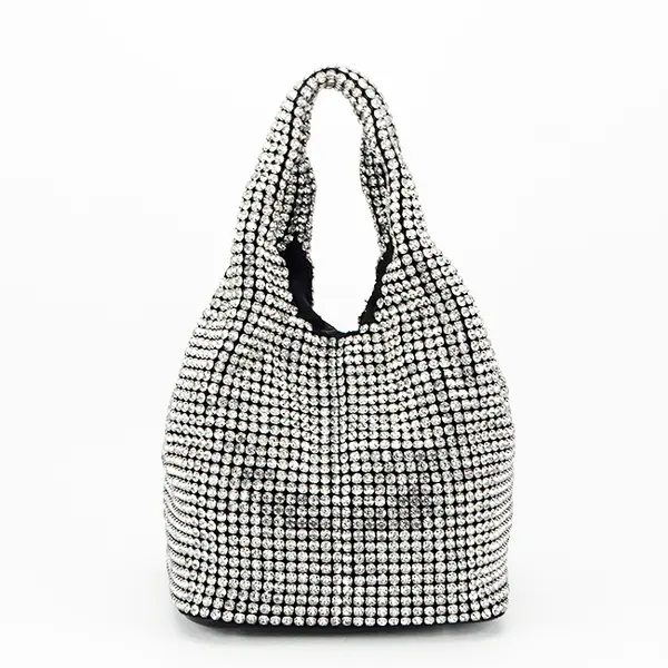 Geanta eleganta cu pietricele BJH-702 05 Negru