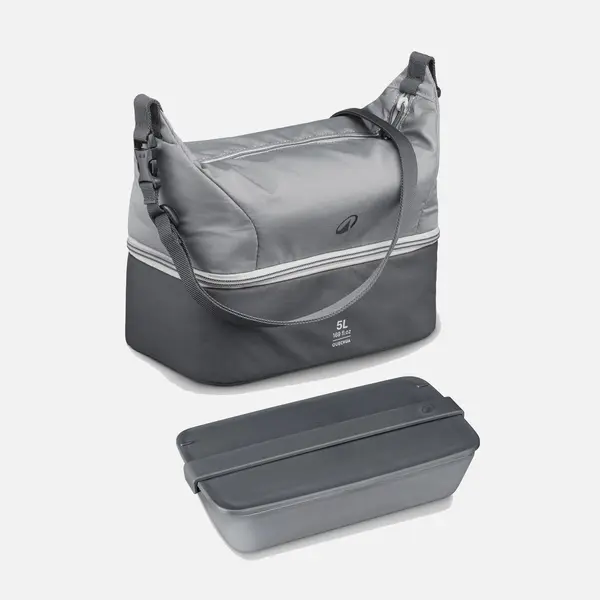 Geantă frigorifică Lunchbox 5L + cutie alimente 1L din plastic inclusă Gri