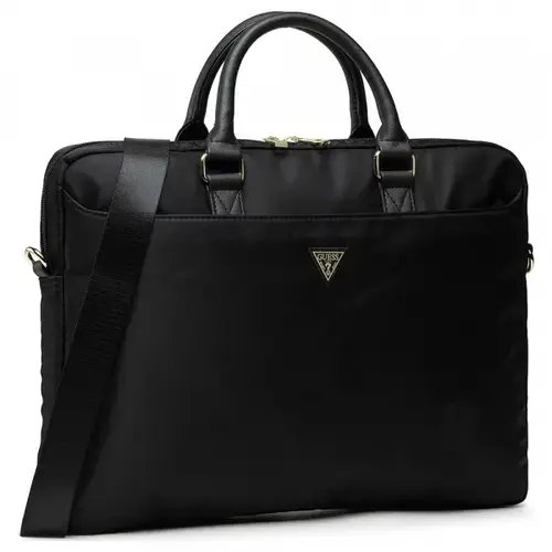 Geanta Guess Triangle Logo pentru Laptop 16inch, Neagra