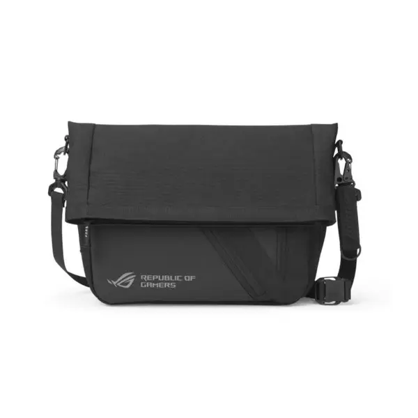 Geanta laptop ASUS ROG Archer Messenger 14'', dimensiuni 31 × 27 × 11 cm, Negru