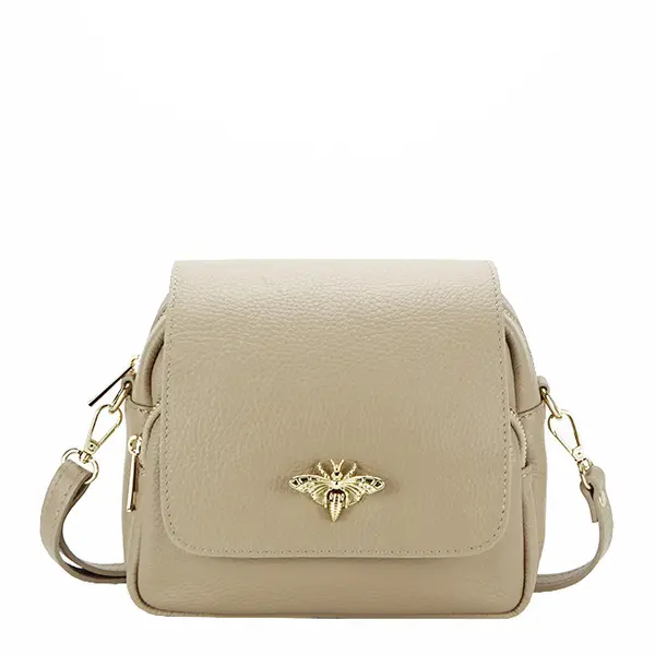 Geanta mica din piele naturala 1502 122 Bej