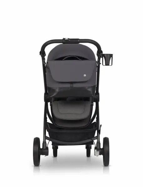 Geanta multifunctionala pentru mamici, Euro Cart, compatibila carucioarelor Corso si Crox, cu un compartiment si buzunare, impermeabila si complet rigida, dimensiune 44 x 27 x 14 cm, Iron