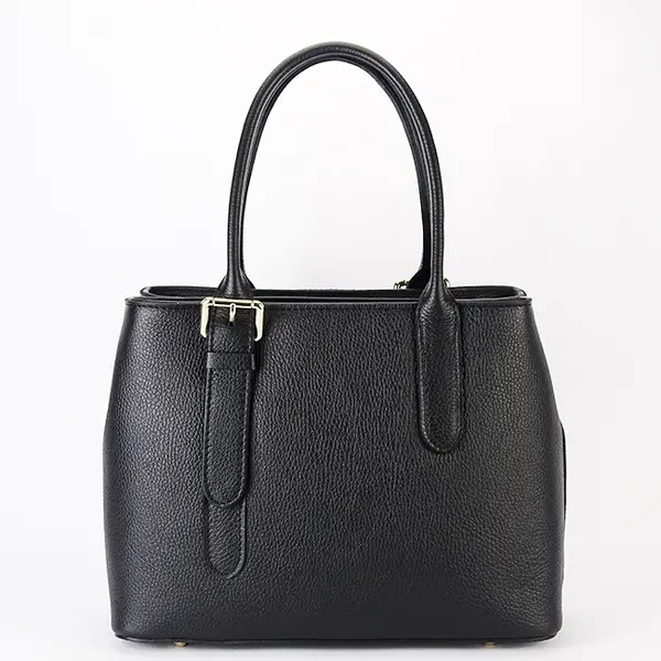 Geanta neagra de talie mare din piele naturala 1702 122