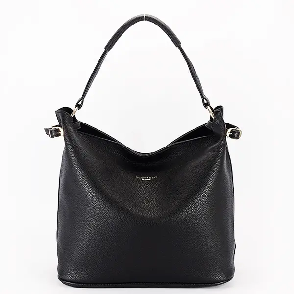 Geanta neagra FloraCO Paris cu borseta detasabila F6966 M11