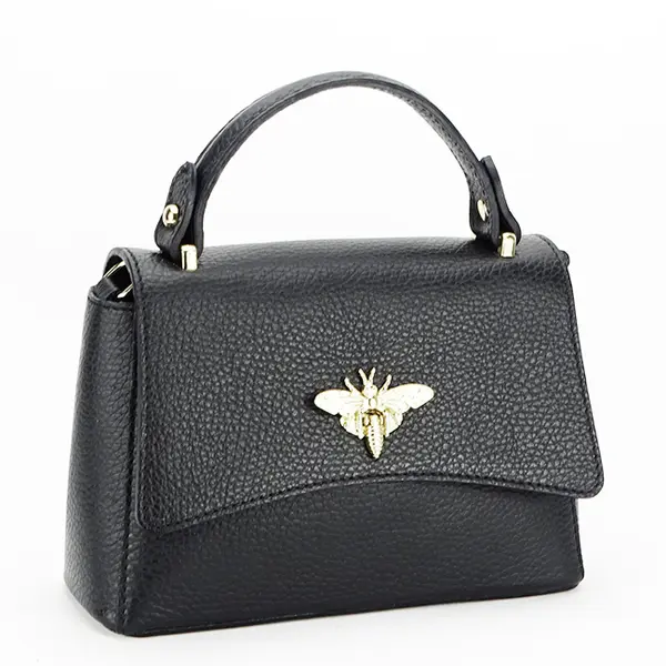 Geanta neagra mica din piele naturala 1523 120