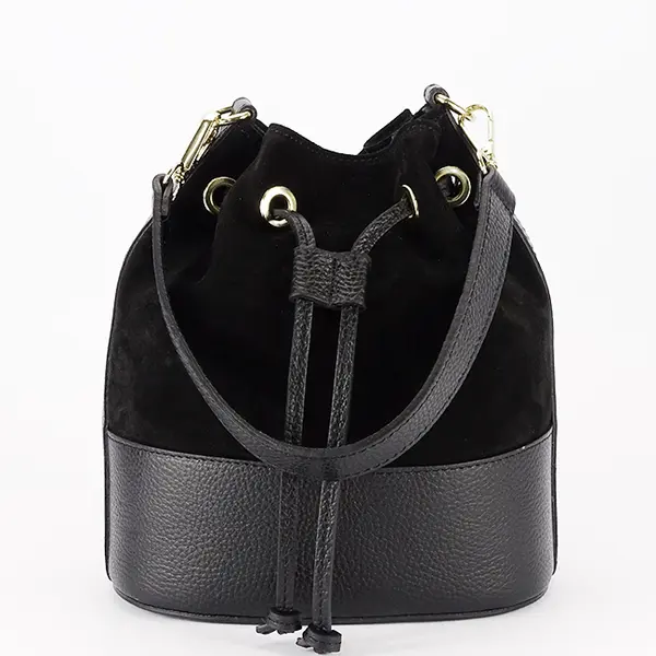 Geanta neagra tip sac din piele naturala 1313 M9