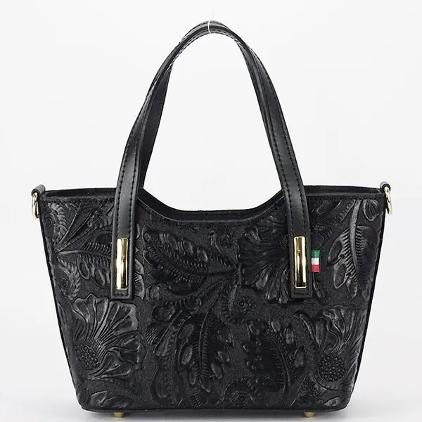 Geanta negru din piele naturala 8904 131