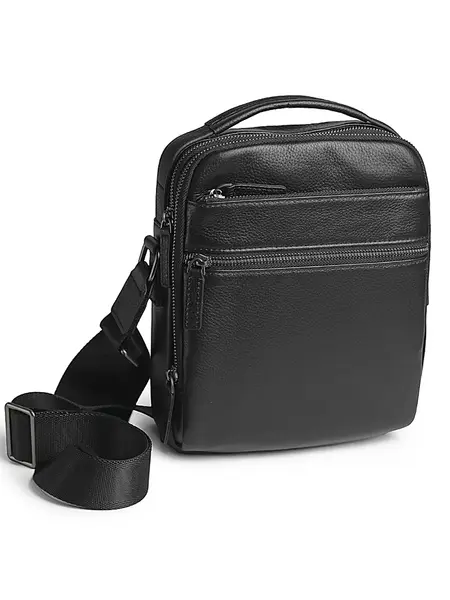 Geanta pentru barbati, 8817-1, piele naturala, Neagra