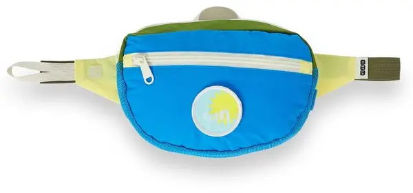 Geantă pentru copii de purtat în talie Ki ET LA - Vibe, Khaki/Blue