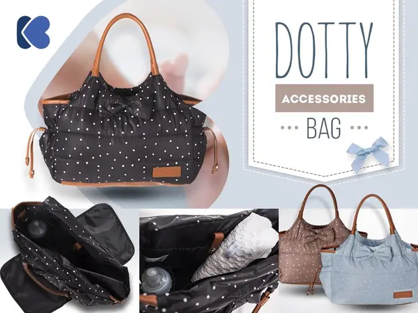 Geanta pentru mamici Mama Bag Dotty Blue
