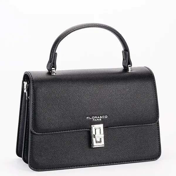 Geanta resigilata neagra FloraCO F8540-RESIG