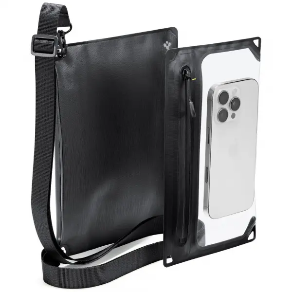 Geanta si Husa Waterproof Universala Spigen Crossbag, Neagra AMP09746