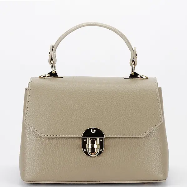 Geanta taupe din piele naturala 1736 131